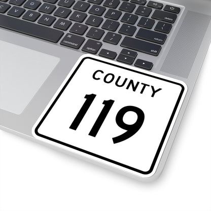 County 119 square (Minnesota) (Road Sign) STICKER Vinyl Kiss-Cut Decal