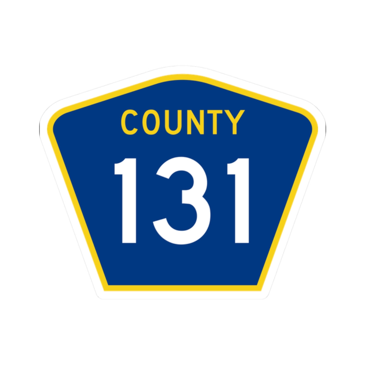 County 131 MN (Minnesota) (Road Sign) STICKER Vinyl Kiss-Cut Decal