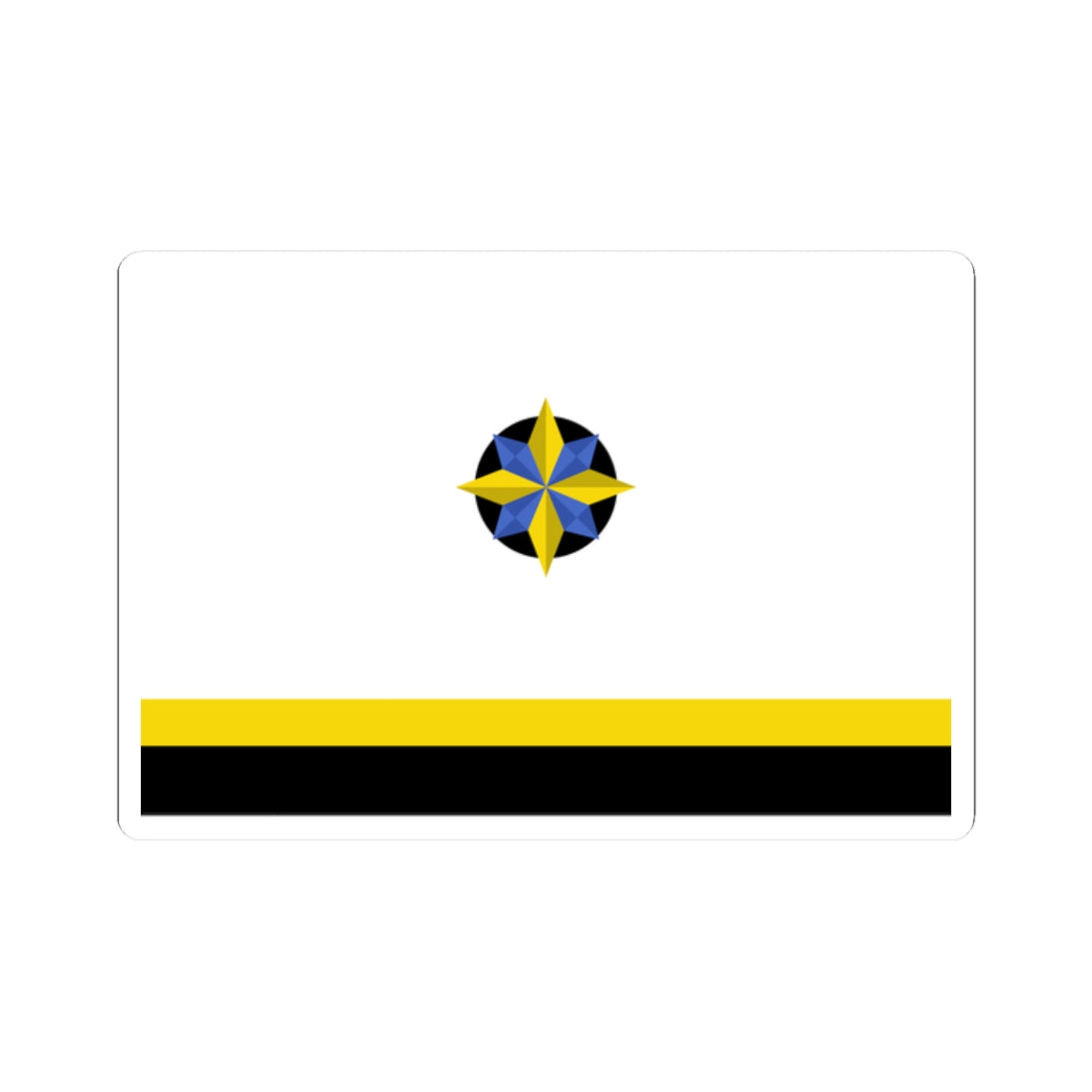 Flag of Kovdorsky rayon Murmansk oblast (Russia) STICKER Vinyl Kiss-Cut Decal