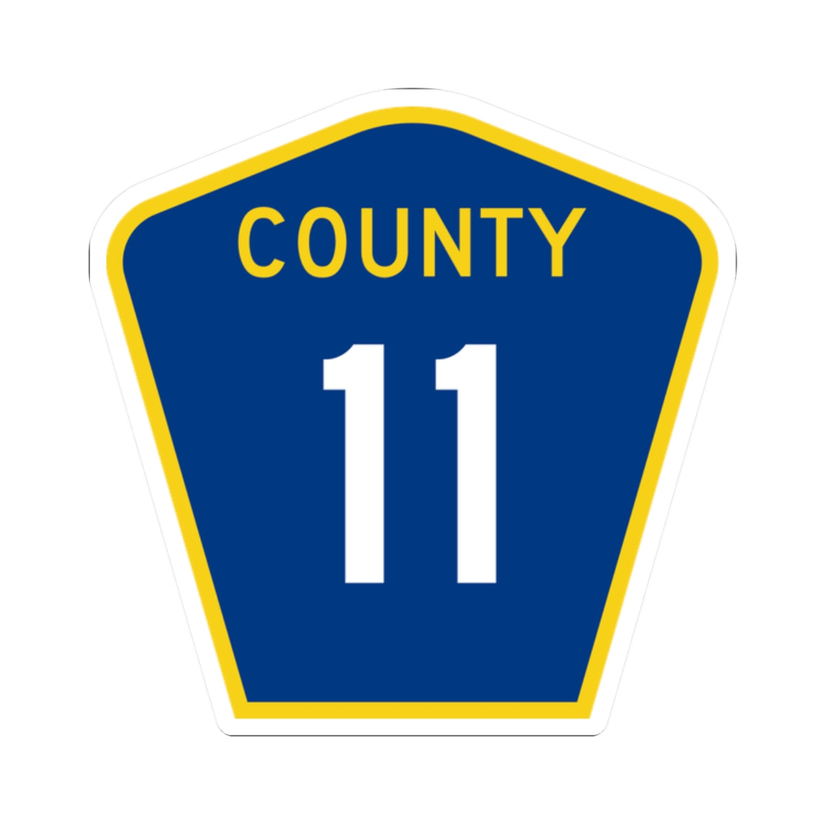 County 11 MN (Minnesota) (Road Sign) STICKER Vinyl Kiss-Cut Decal