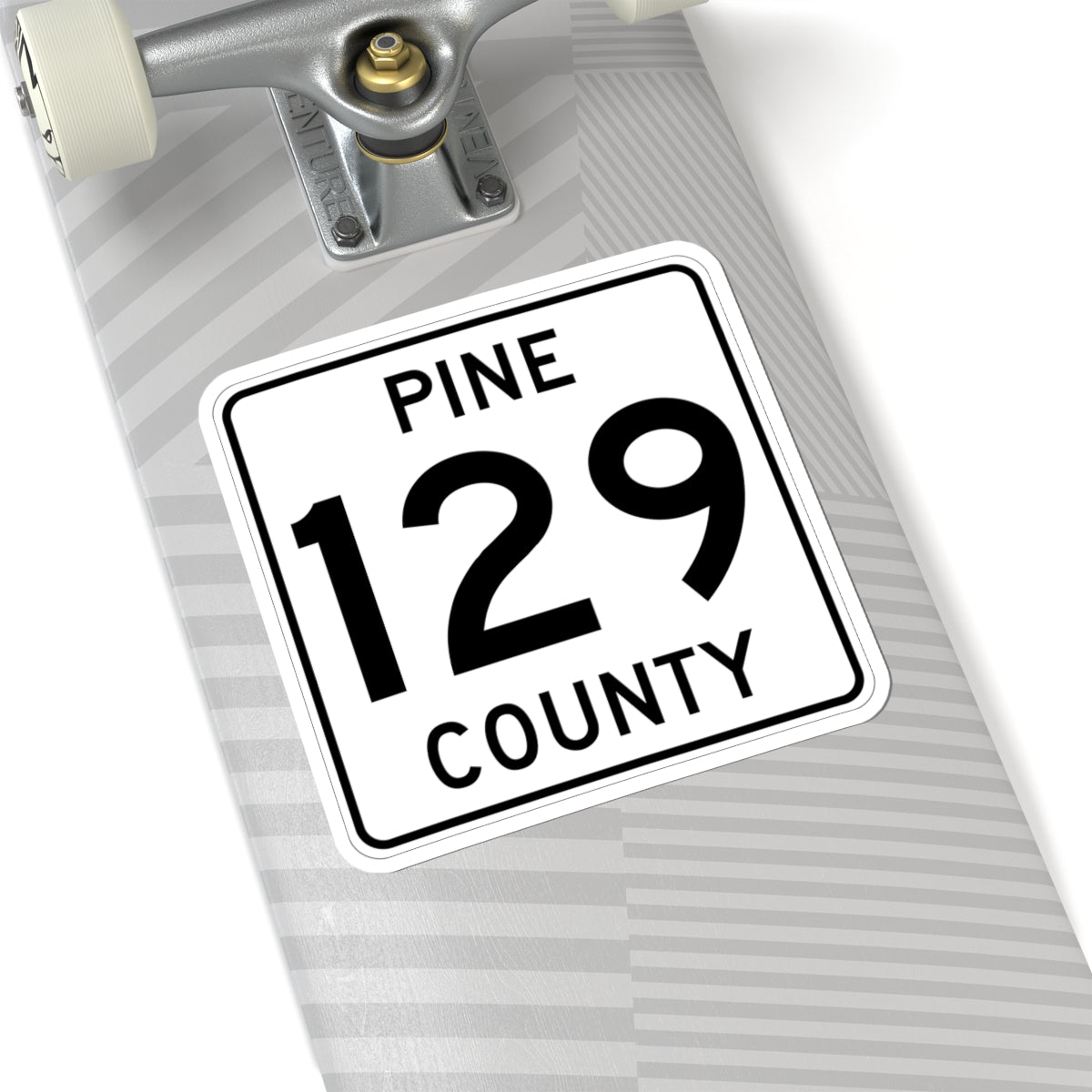 Pine County Route 129 MN (Minnesota) (Road Sign) STICKER Vinyl Kiss-Cut Decal