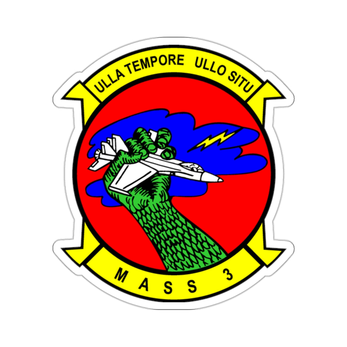 Marine Air Support Squadron 3 (USMC) STICKER Vinyl Kiss-Cut Decal-2" × 2"-White-The Sticker Space