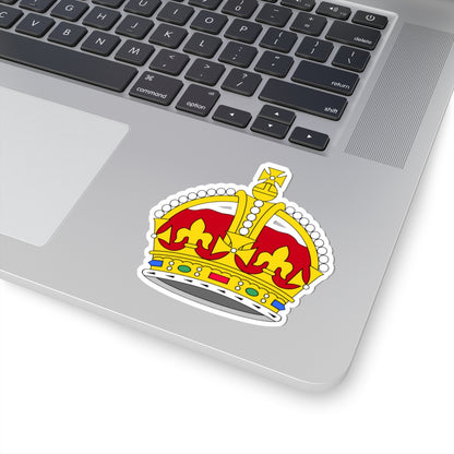 1901 pattern Tudor Crown plain 3D (United Kingdom) (Coat of Arms) STICKER Vinyl Kiss-Cut Decal