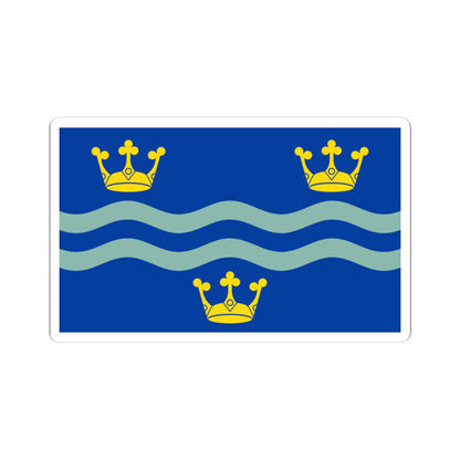 Cambridgeshire Flag (England) STICKER Vinyl Kiss-Cut Decal