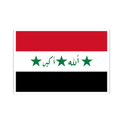 Flag of Iraq 1991-2004 script variant (Iraq) STICKER Vinyl Kiss-Cut Decal