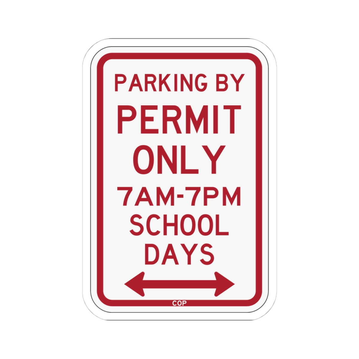 PBOT Road sign P4456D (Oregon) (Road Sign) STICKER Vinyl Kiss-Cut Decal