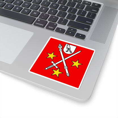 CHE Pleigne Flag (Switzerland) STICKER Vinyl Kiss-Cut Decal