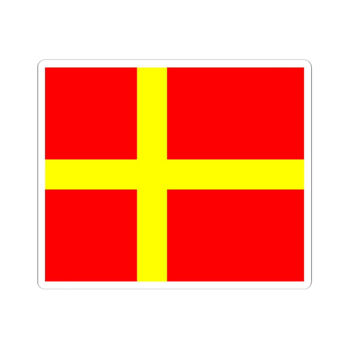 Flag of Skane (Sweden) STICKER Vinyl Kiss-Cut Decal