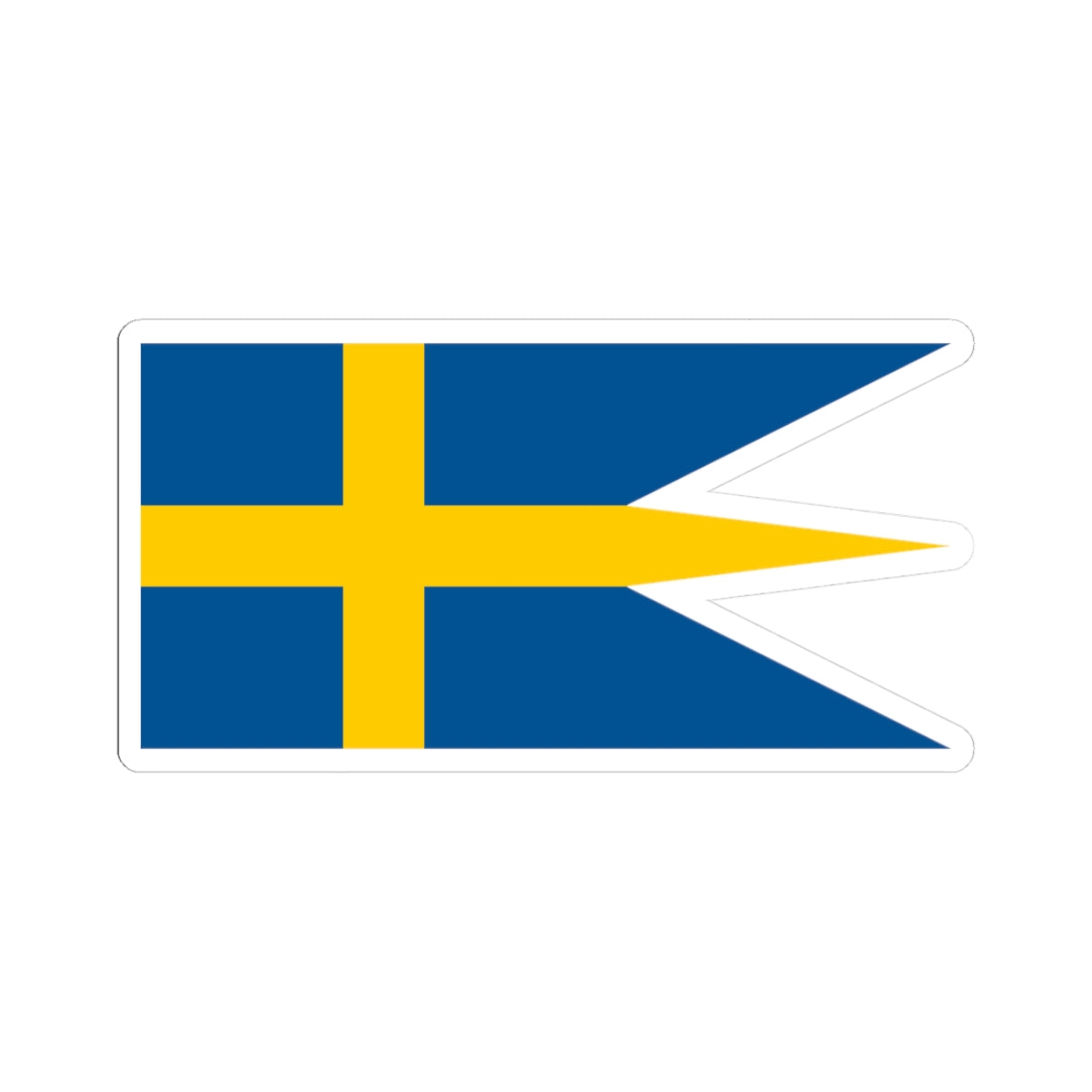 Naval Ensign of Sweden (Sweden) STICKER Vinyl Kiss-Cut Decal