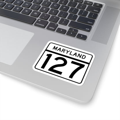 MD Route 127 (Maryland) (Road Sign) STICKER Vinyl Kiss-Cut Decal
