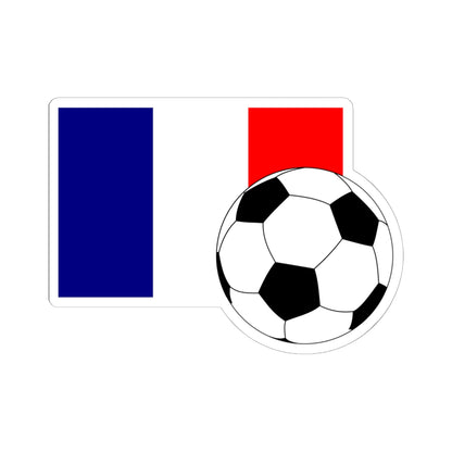 Flag of France with football (France) STICKER Vinyl Kiss-Cut Decal