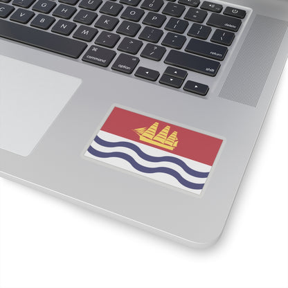 Flag of Bath, Maine - STICKER Vinyl Kiss-Cut Decal