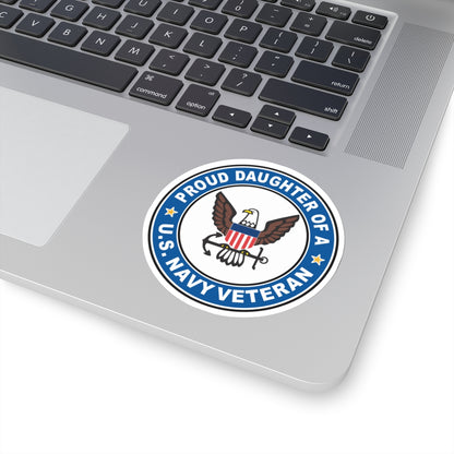 US Navy Veteran Proud Daughter (U.S. Navy) STICKER Vinyl Kiss-Cut Decal