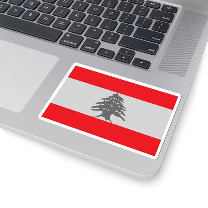 Flag of Lebanon - Red (Lebanon) STICKER Vinyl Kiss-Cut Decal