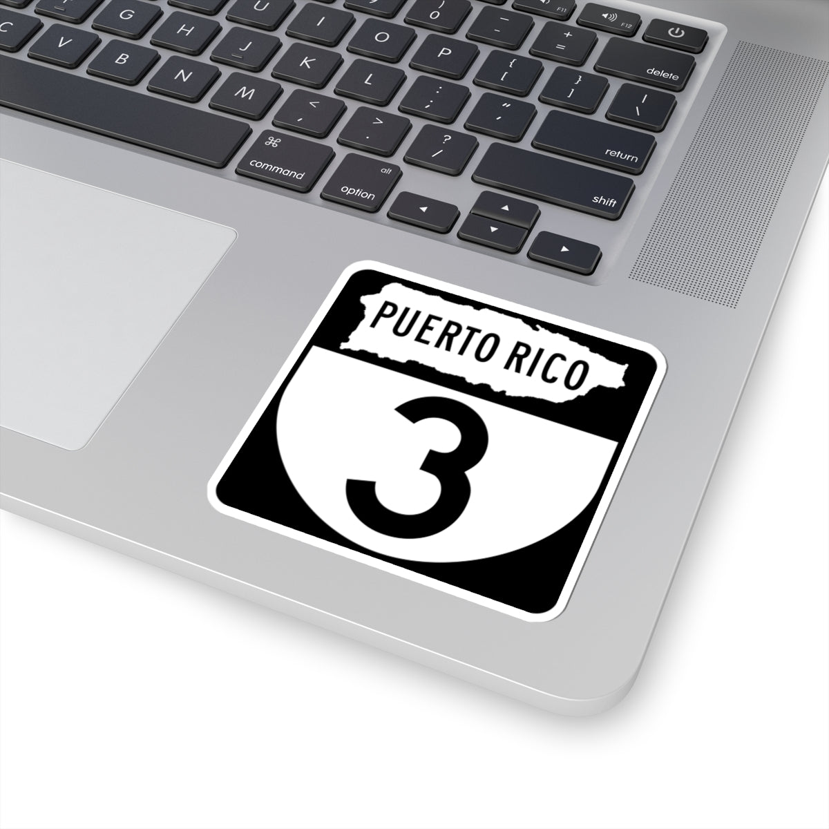 PR old 3 (Puerto Rico) (Road Sign) STICKER Vinyl Kiss-Cut Decal
