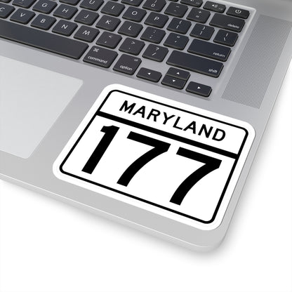 MD Route 177 (Maryland) (Road Sign) STICKER Vinyl Kiss-Cut Decal