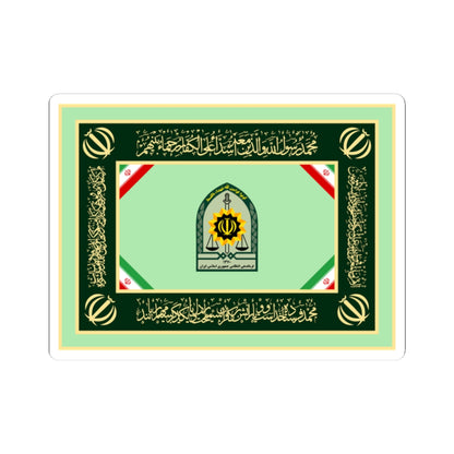 Flag of the Law Enforcement Force of the Islamic Republic of Iran (Iran) STICKER Vinyl Kiss-Cut Decal