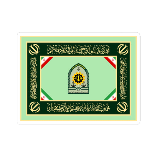 Flag of the Law Enforcement Force of the Islamic Republic of Iran (Iran) STICKER Vinyl Kiss-Cut Decal