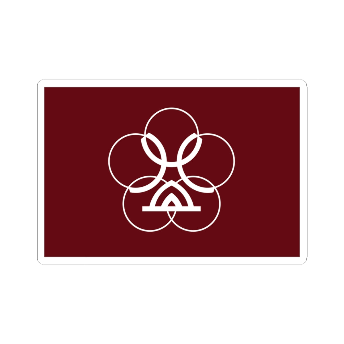 Flag of Mashiki Kumamoto (Japan) STICKER Vinyl Kiss-Cut Decal