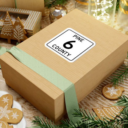 Pine County Route 6 MN (Minnesota) (Road Sign) STICKER Vinyl Kiss-Cut Decal