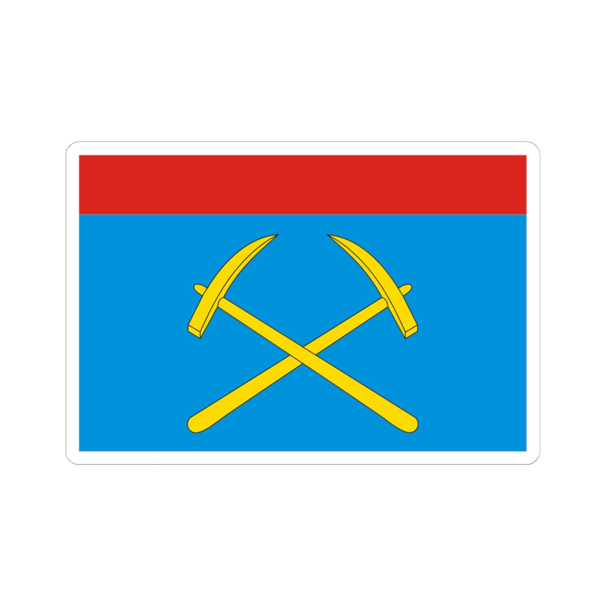 Flag of Podolsk Moscow oblast (Russia) STICKER Vinyl Kiss-Cut Decal
