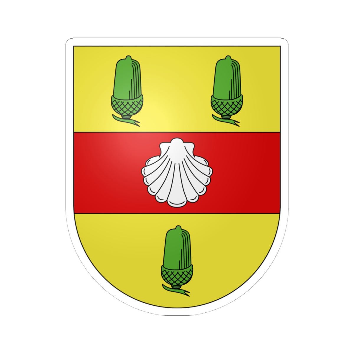 Presinge-coat of arms (Switzerland) (Coat of Arms) STICKER Vinyl Kiss-Cut Decal