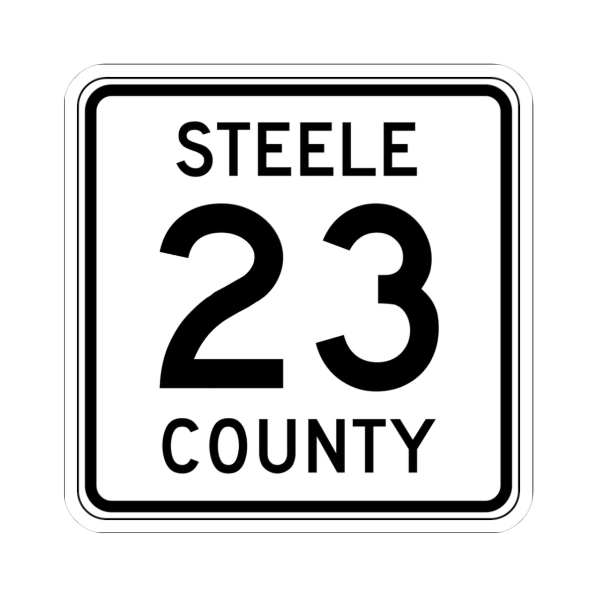 Steele County Route 23 MN (Minnesota) (Road Sign) STICKER Vinyl Kiss-Cut Decal