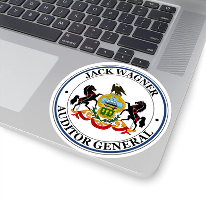 Seal of the Auditor General of Pennsylvania Jack Wagner - STICKER Vinyl Kiss-Cut Decal