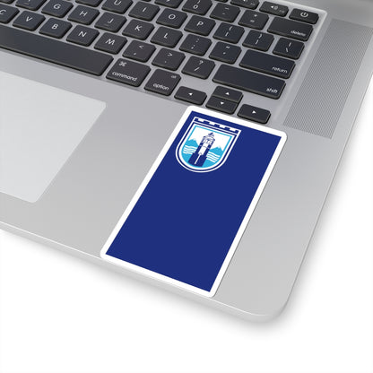 Flag of Gostivar Municipality North Macedonia (North Macedonia) STICKER Vinyl Kiss-Cut Decal