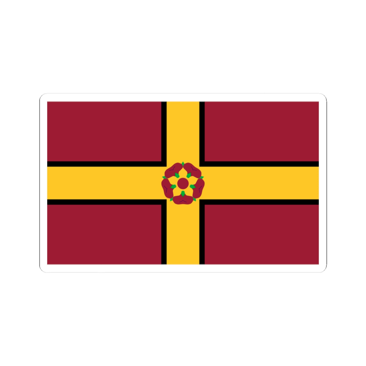Flag of Northamptonshire (England) STICKER Vinyl Kiss-Cut Decal