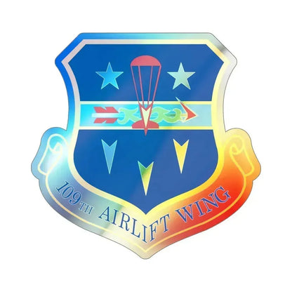 109th Airlift Wing (U.S. Air Force) Holographic STICKER Die-Cut Vinyl Decal 6 Inch Holographic - The Sticker Space