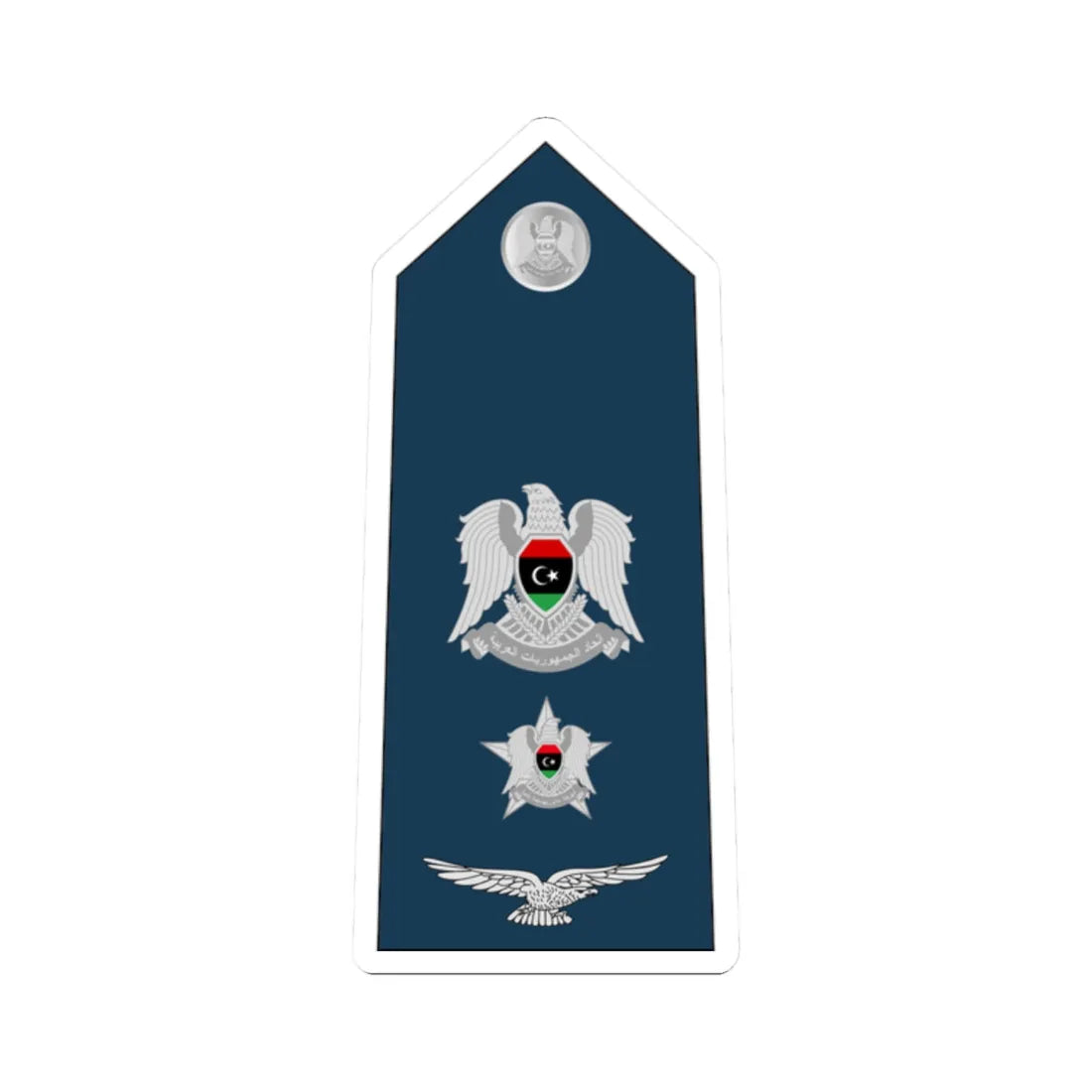 10.Libyan Air Force LTC (Libya) (Military Rank) STICKER Vinyl Kiss-Cut Decal 2 Inch White - The Sticker Space