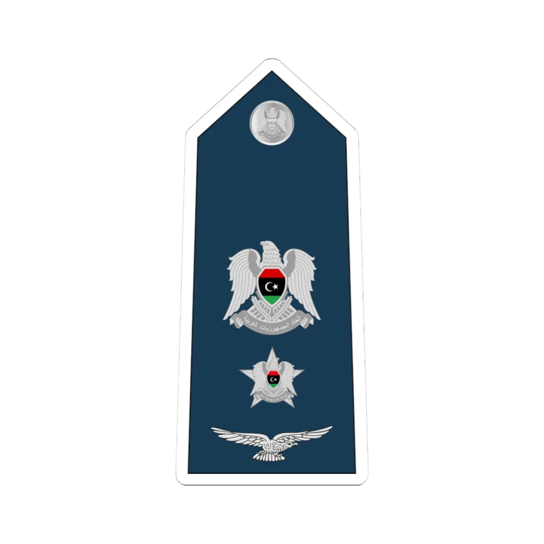 10.Libyan Air Force LTC (Libya) (Military Rank) STICKER Vinyl Kiss-Cut Decal 3 Inch White - The Sticker Space