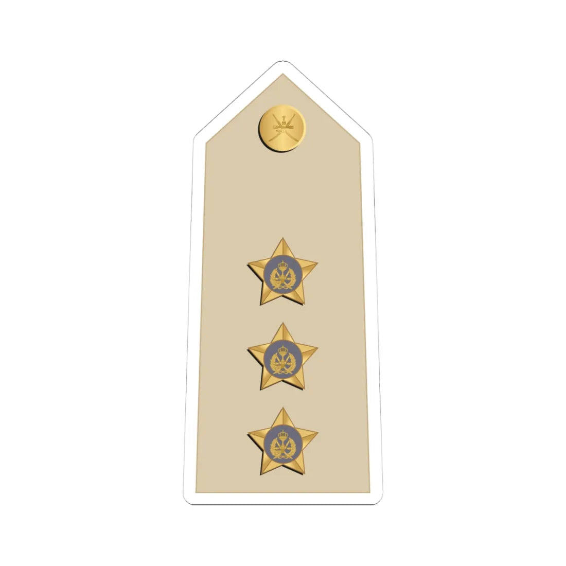 10.RAFO CAPT (Oman) (Military Rank) STICKER Vinyl Kiss-Cut Decal 4 Inch White - The Sticker Space
