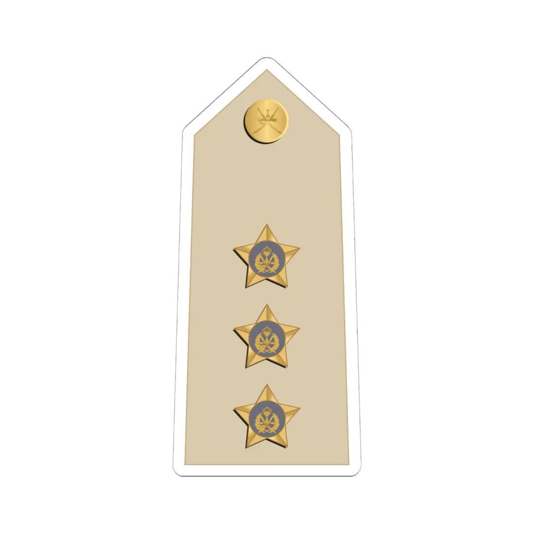 10.RAFO CAPT (Oman) (Military Rank) STICKER Vinyl Kiss-Cut Decal 6 Inch White - The Sticker Space