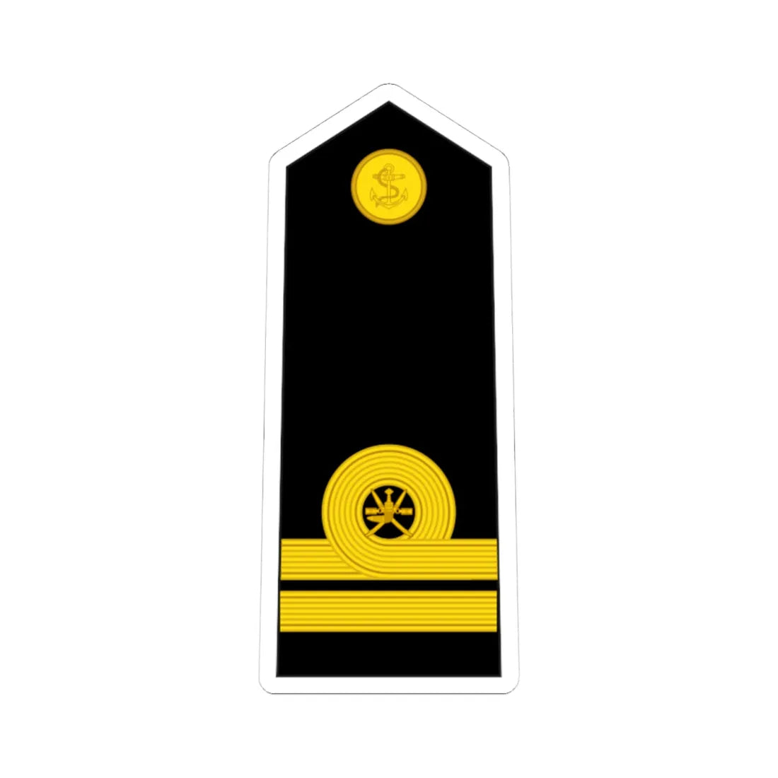 10.RNO LT (Oman) (Military Rank) STICKER Vinyl Kiss-Cut Decal 4 Inch White - The Sticker Space