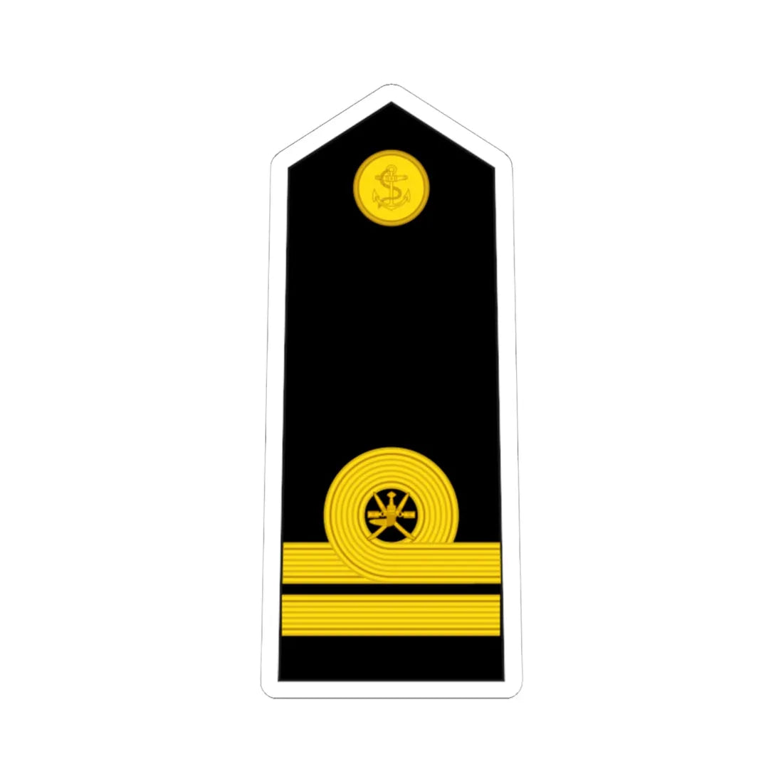 10.RNO LT (Oman) (Military Rank) STICKER Vinyl Kiss-Cut Decal 6 Inch White - The Sticker Space