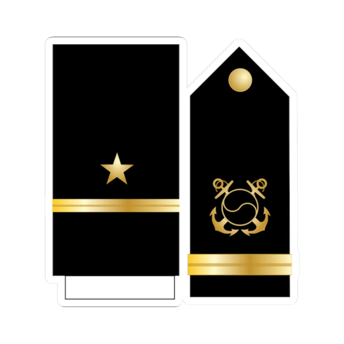 10.SKN ENS (Korea) (Military Rank) STICKER Vinyl Kiss-Cut Decal 2 Inch White - The Sticker Space