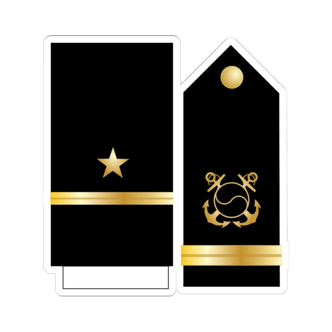 10.SKN ENS (Korea) (Military Rank) STICKER Vinyl Kiss-Cut Decal 4 Inch White - The Sticker Space