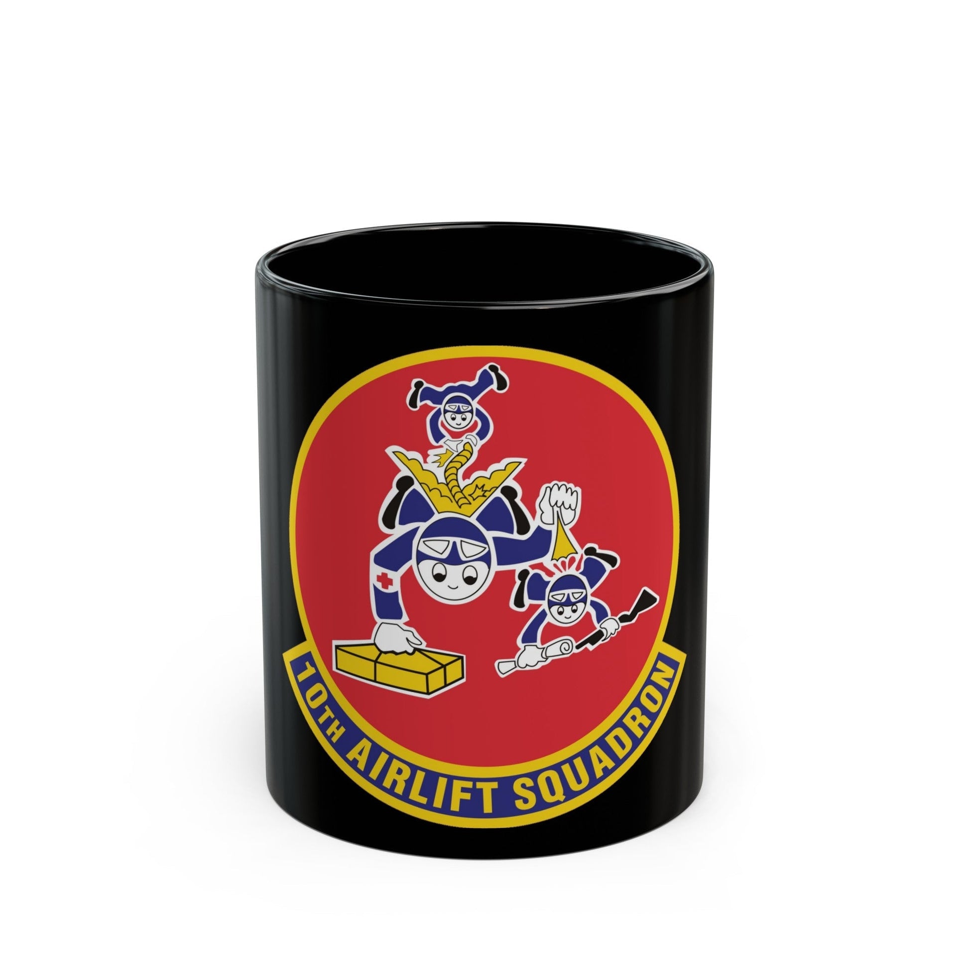 10th Airlift Squadron 2 (U.S. Air Force) Black Coffee Mug-11oz-The Sticker Space