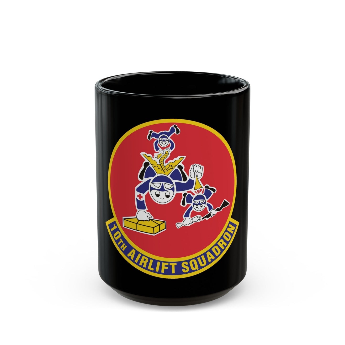 10th Airlift Squadron 2 (U.S. Air Force) Black Coffee Mug-15oz-The Sticker Space