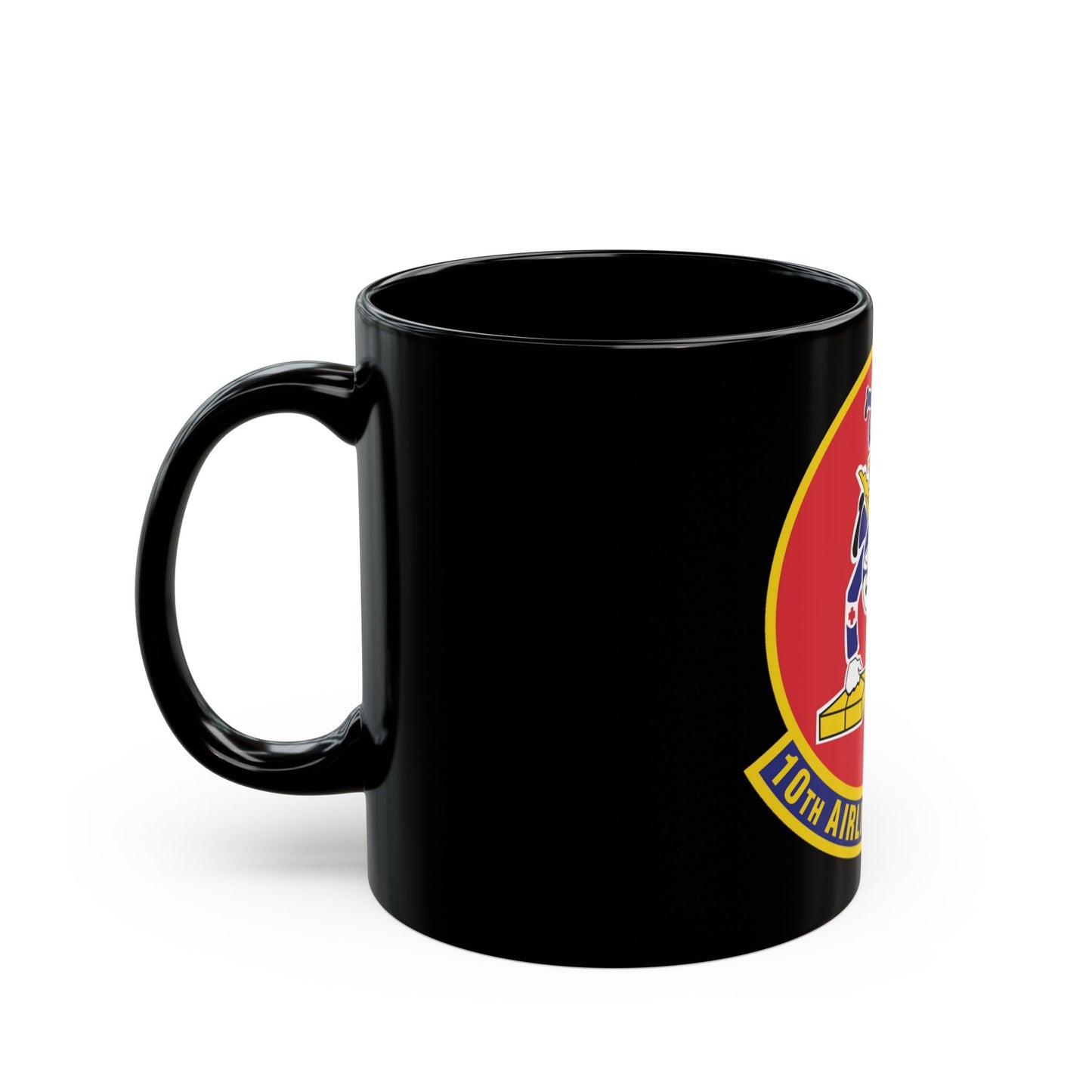 10th Airlift Squadron 2 (U.S. Air Force) Black Coffee Mug-The Sticker Space