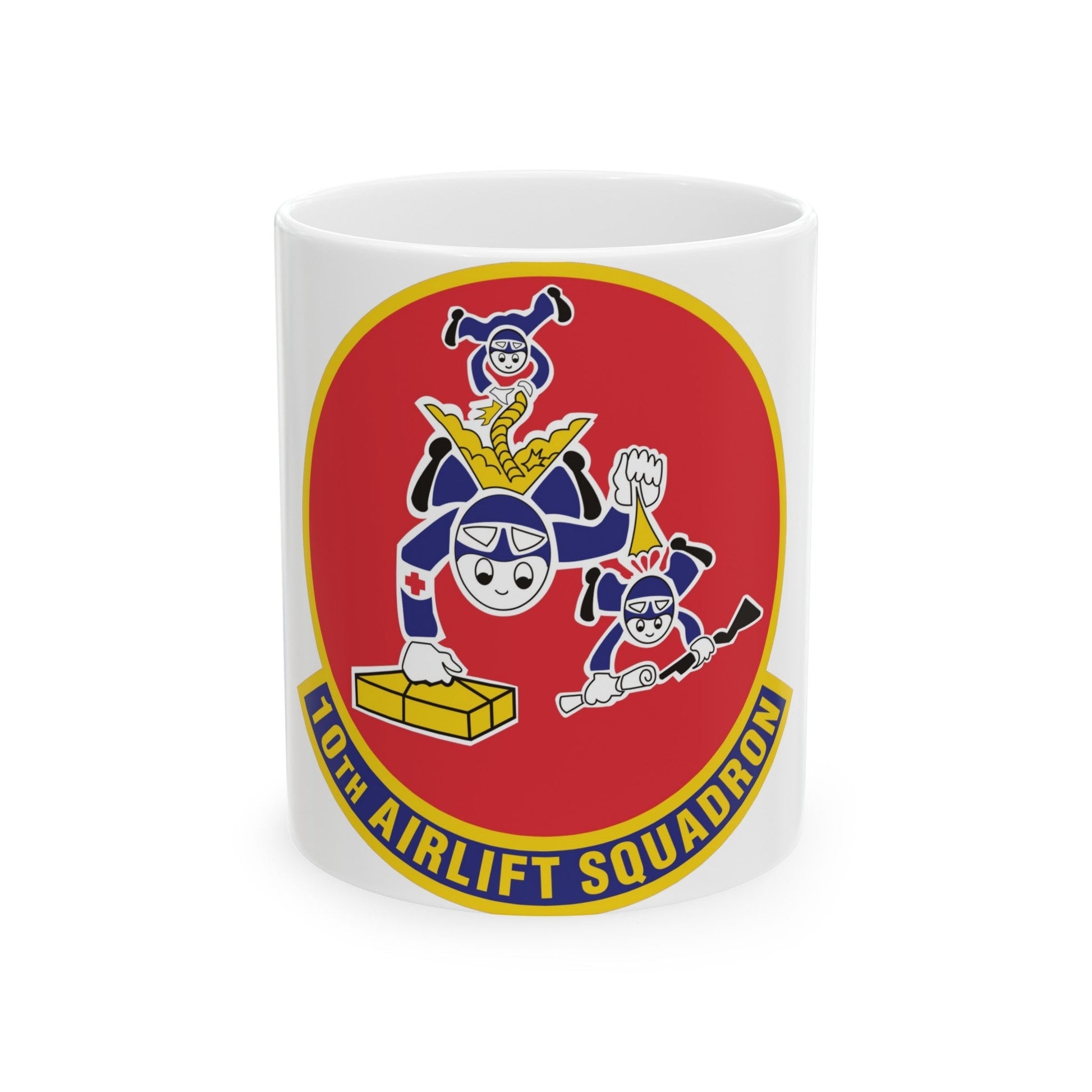 10th Airlift Squadron 2 (U.S. Air Force) White Coffee Mug-11oz-The Sticker Space