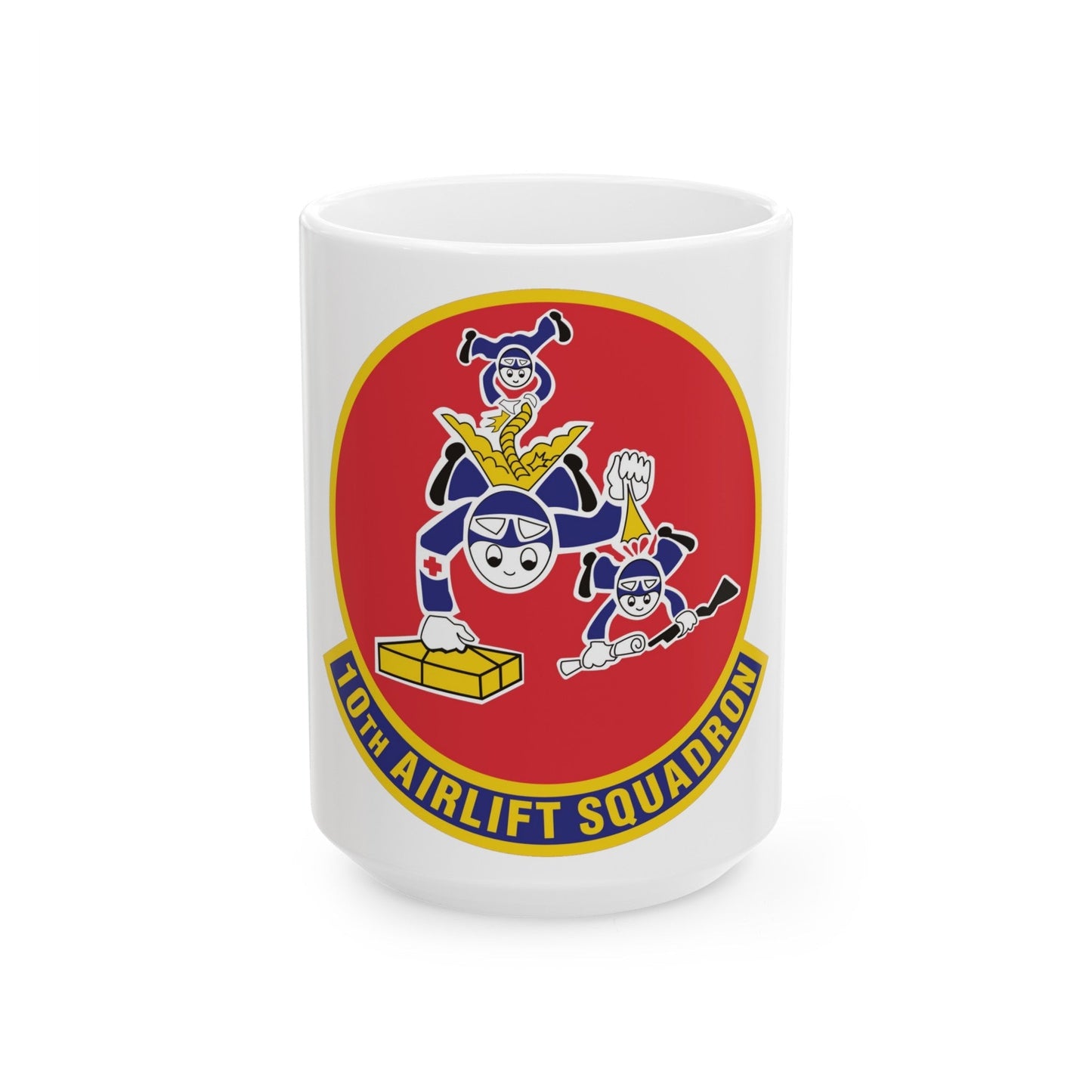 10th Airlift Squadron 2 (U.S. Air Force) White Coffee Mug-15oz-The Sticker Space