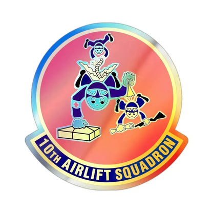 10th Airlift Squadron 2 (U.S. Air Force) Holographic STICKER Die-Cut Vinyl Decal - The Sticker Space