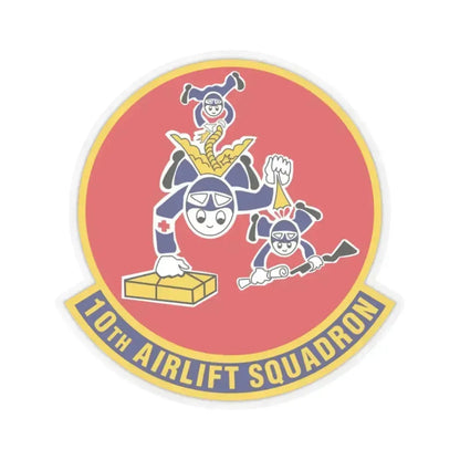 10th Airlift Squadron 2 (U.S. Air Force) STICKER Vinyl Kiss-Cut Decal 2 Inch Transparent - The Sticker Space