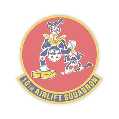 10th Airlift Squadron 2 (U.S. Air Force) STICKER Vinyl Kiss-Cut Decal 4 Inch Transparent - The Sticker Space