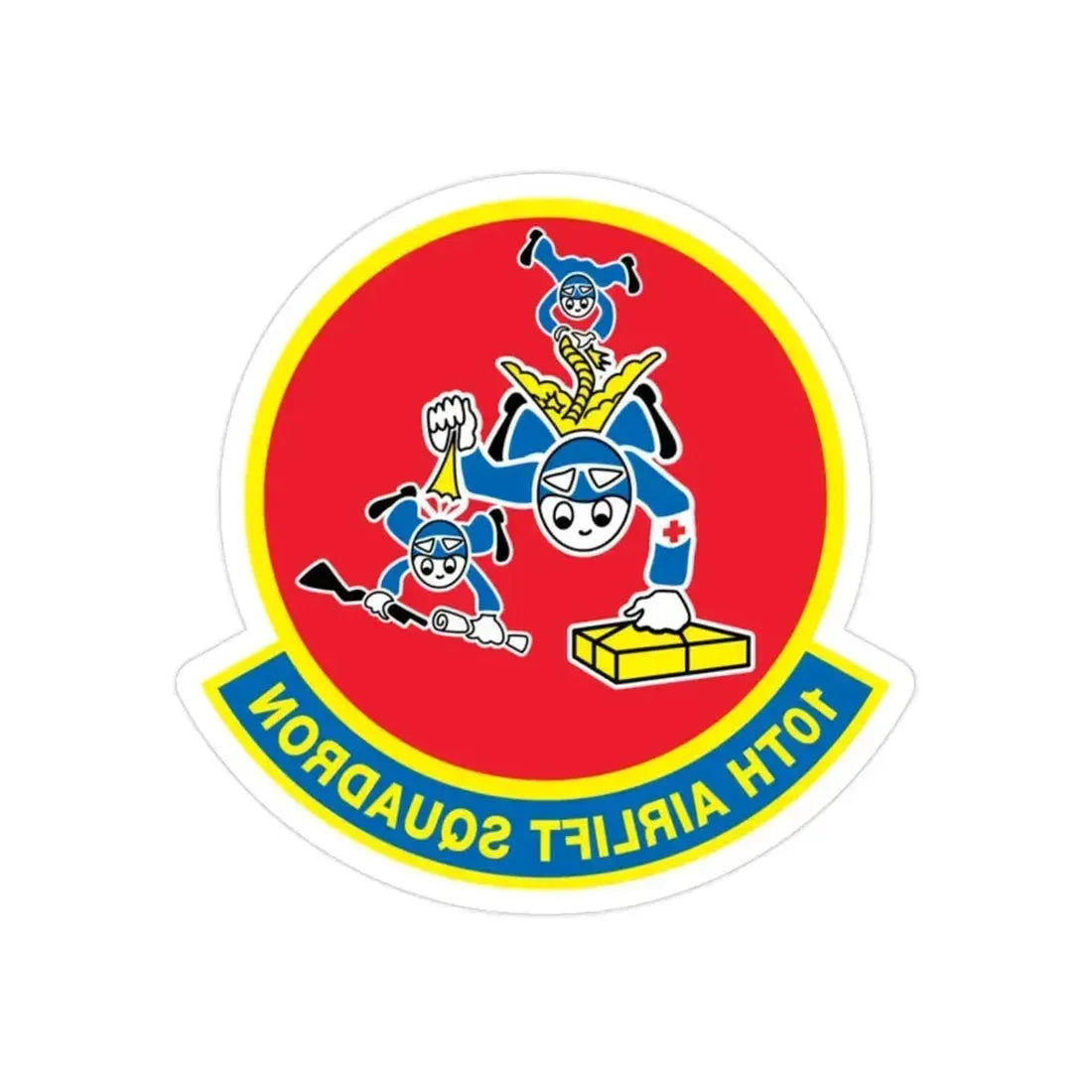 10th Airlift Squadron (U.S. Air Force) REVERSE PRINT Transparent Die-Cut STICKER - The Sticker Space