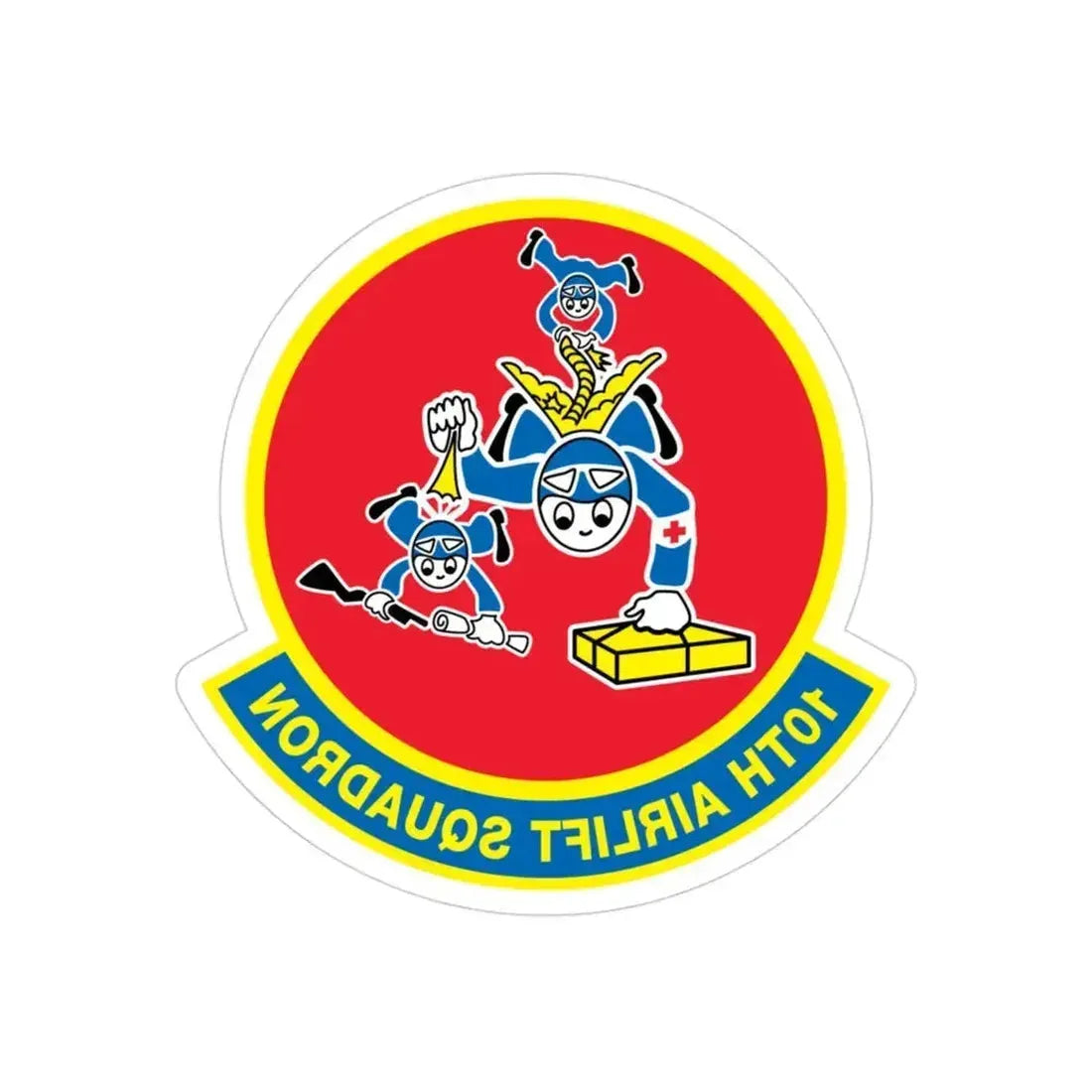 10th Airlift Squadron (U.S. Air Force) REVERSE PRINT Transparent Die-Cut STICKER - The Sticker Space
