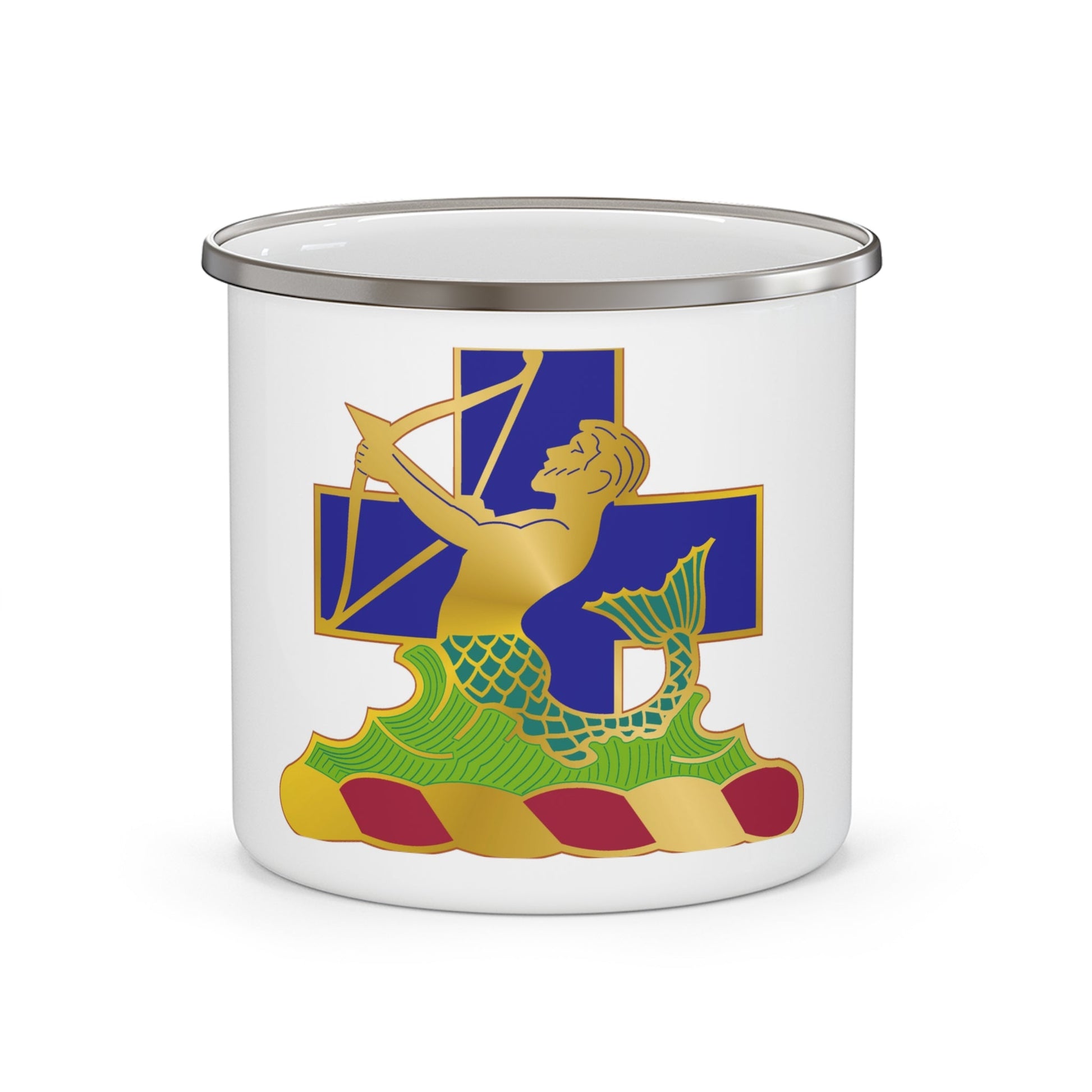 10th Antiaircraft Artillery Automatic Weapons Battalion (U.S. Army) 12oz Enamel Mug-12oz-The Sticker Space